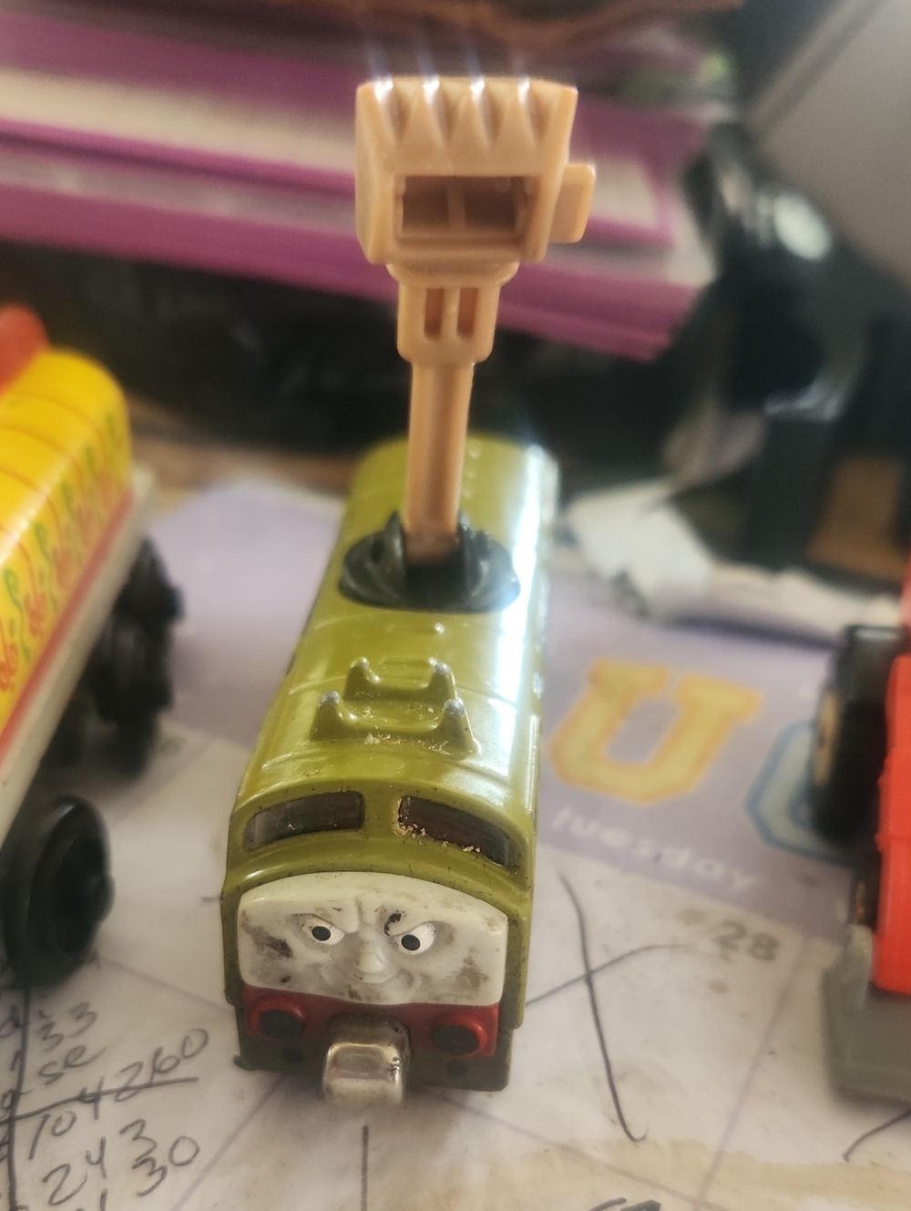 Thomas & Friends Olive Green Crane Engine Toy Diesel 10